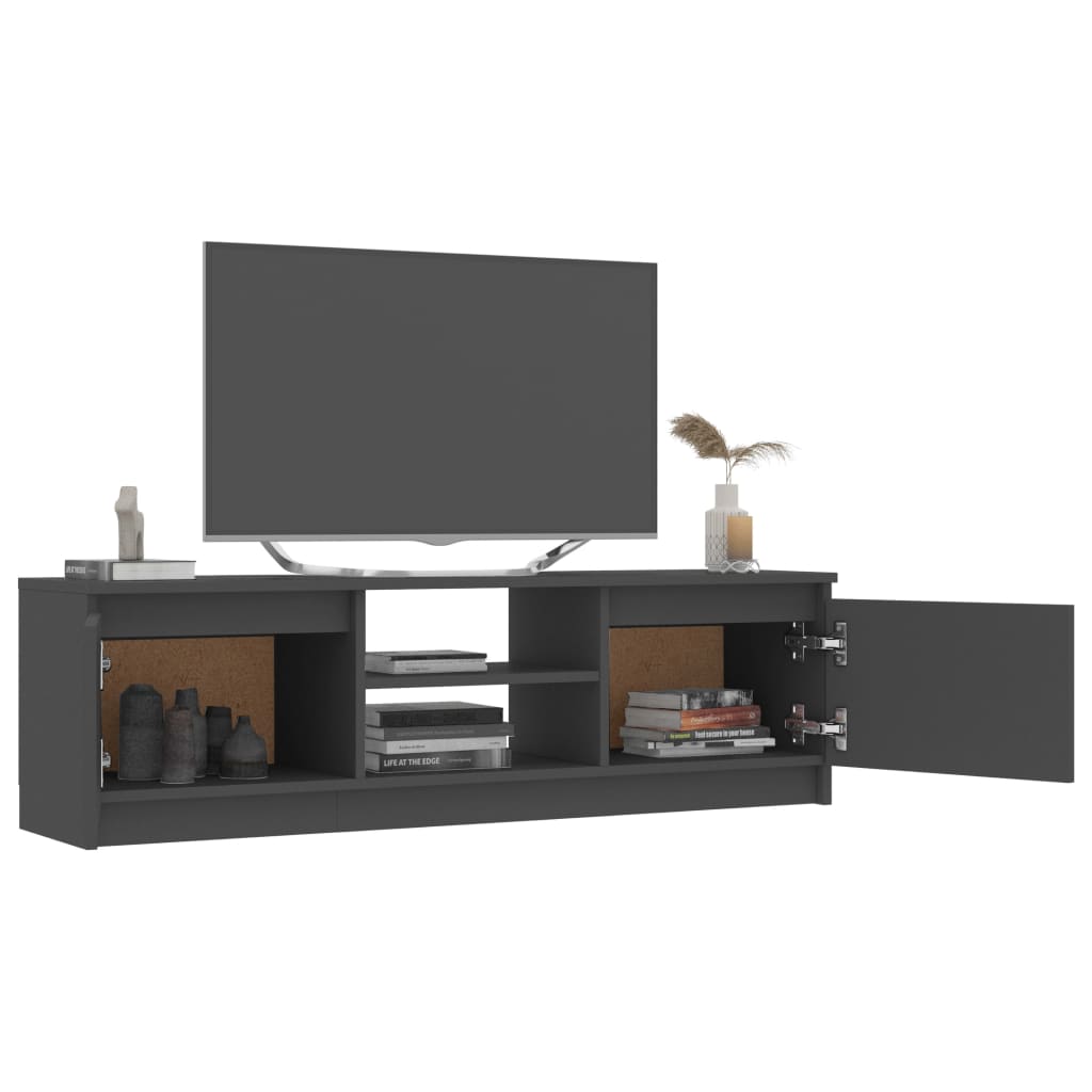 Tv-Meubel 120X30X35,5 Cm Bewerkt Hout Grijs
