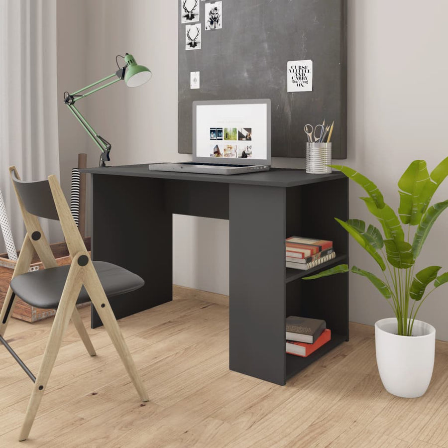 Bureau 110x60x73 cm bewerkt hout grijs