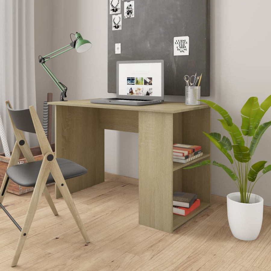 Bureau 110X60X73 Cm Bewerkt Hout Kleurig Sonoma eiken