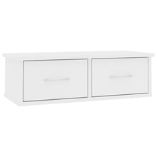 Wandschap Met Lades 60X26X8,5 Cm Bewerkt Hout Wit