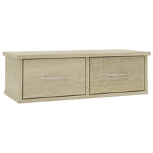 Wandschap Met Lades 60X26X8,5 Cm Spaanplaat Kleurig Sonoma eiken