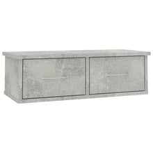 Wandschap Met Lades 60X26X8,5 Cm Bewerkt Hout Betongrijs