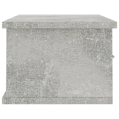 Wandschap Met Lades 60X26X8,5 Cm Bewerkt Hout Betongrijs