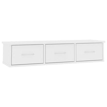 Wandschap Met Lades 88X26X8,5 Cm Spaanplaat Wit