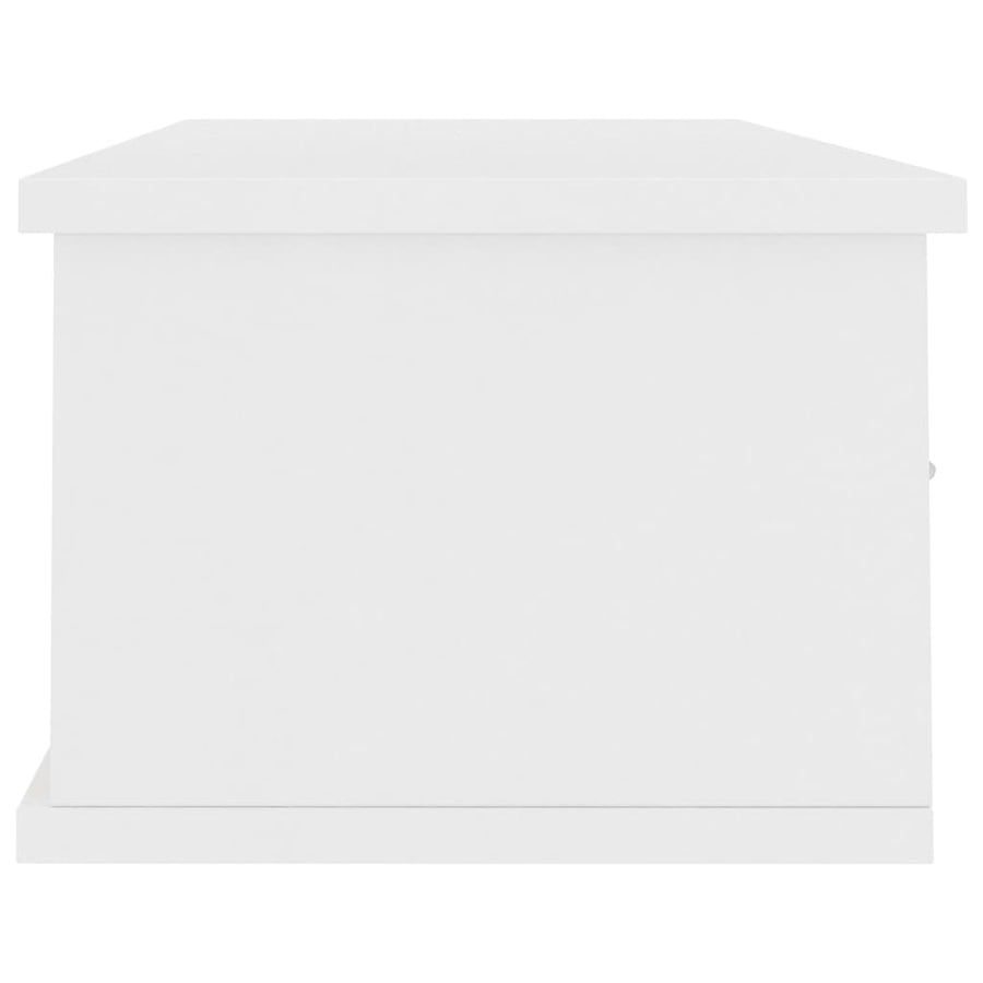 Wandschap Met Lades 88X26X8,5 Cm Spaanplaat Wit