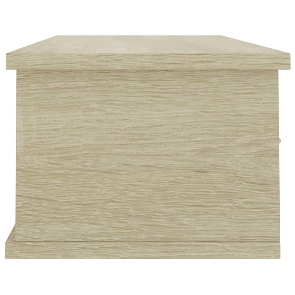 Wandschap met lades 88x26x18,5 cm spaanplaat sonoma eikenkleurig Sonoma eiken