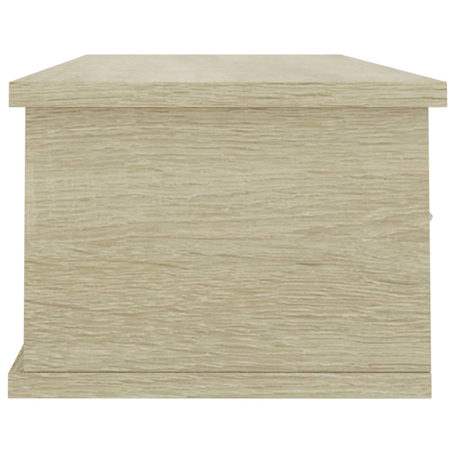 Wandschap met lades 88x26x18,5 cm spaanplaat sonoma eikenkleurig Sonoma eiken