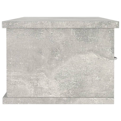 Wandschap met lades 88x26x18,5 cm spaanplaat betongrijs Betongrijs