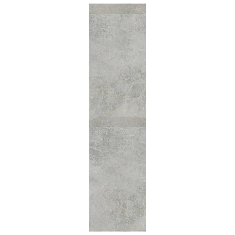 Kledingkast Met Lades Bewerkt Hout Betongrijs 2 lades 50 x 50 x 200 cm