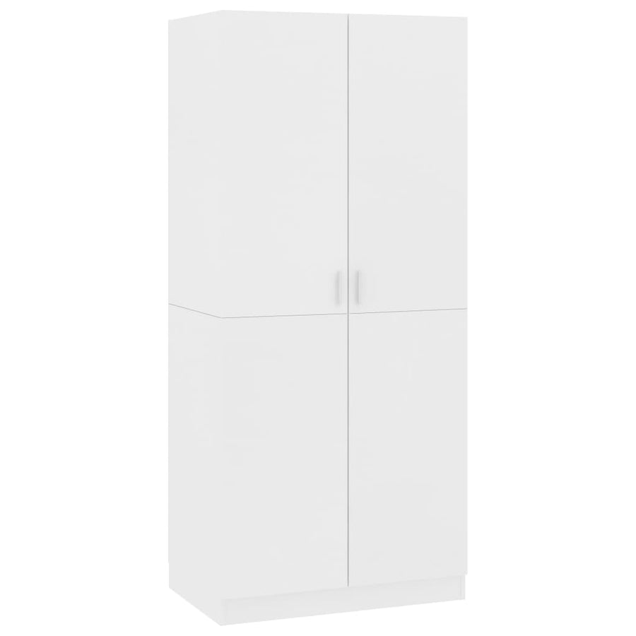 Kledingkast 80X52X80 Cm Bewerkt Hout Wit