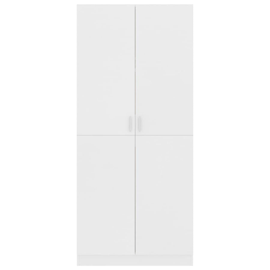 Kledingkast 80X52X80 Cm Bewerkt Hout Wit