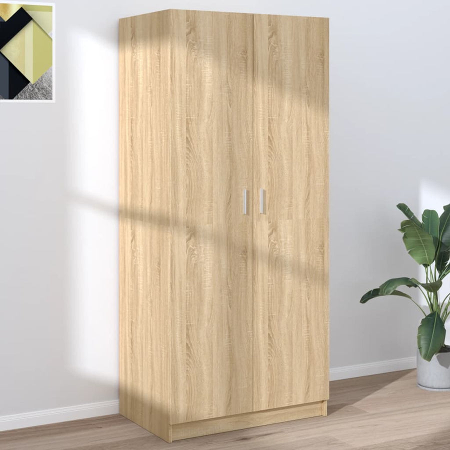 Kledingkast 80X52X80 Cm Spaanplaat Kleurig Sonoma eiken
