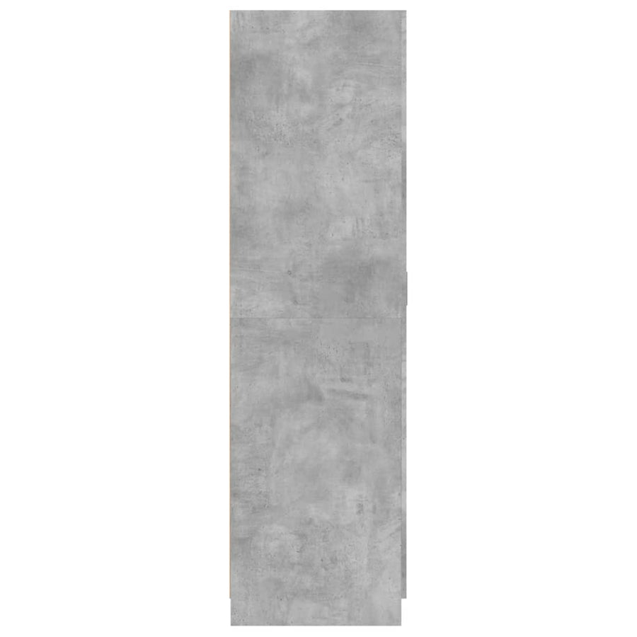 Kledingkast 80x52x180 cm bewerkt hout betongrijs Betongrijs
