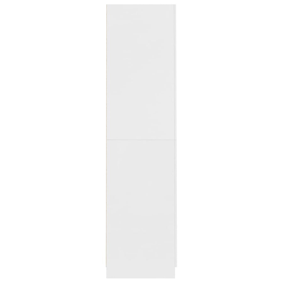 Kledingkast 90X52X200 Cm Bewerkt Hout Wit