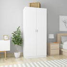 Wardrobe 90x52x200 cm engineered wood white