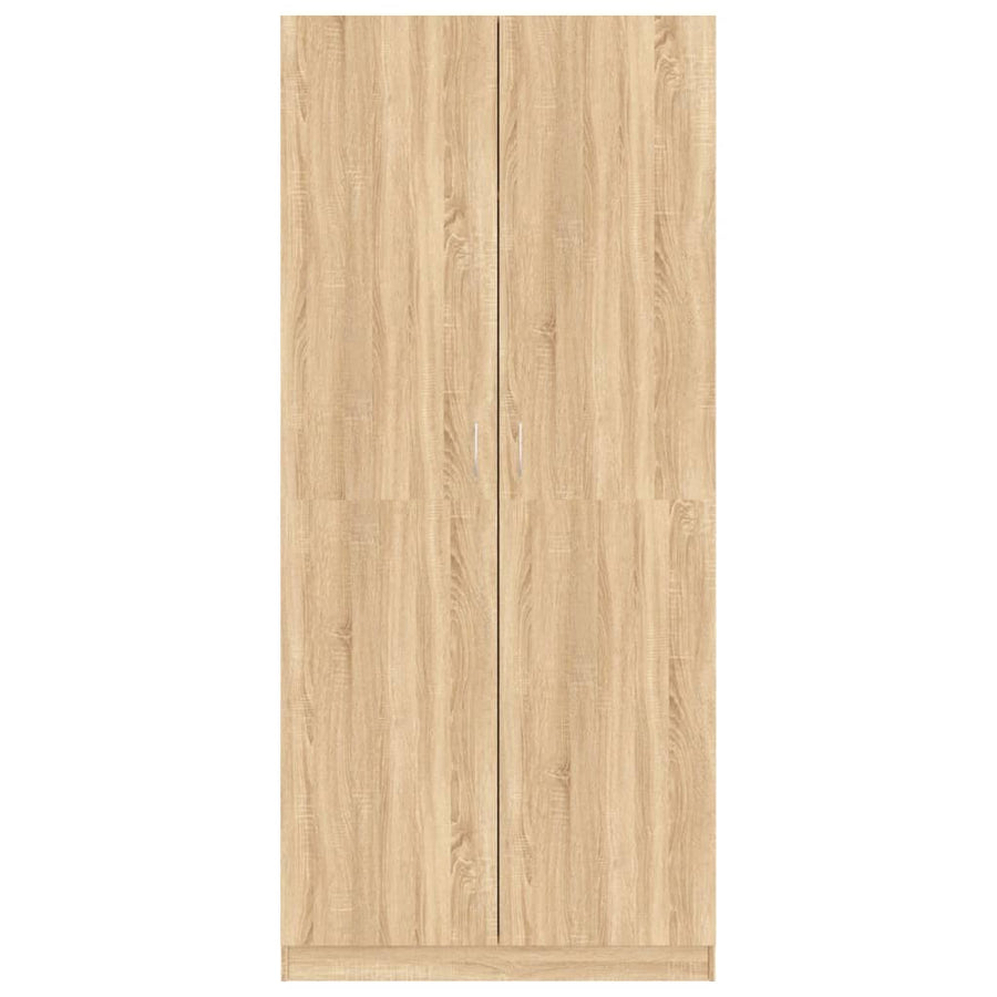 Kledingkast 90X52X200 Cm Bewerkt Hout Kleurig Sonoma eiken