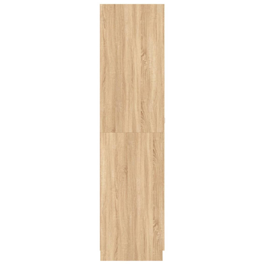 Kledingkast 90X52X200 Cm Bewerkt Hout Kleurig Sonoma eiken