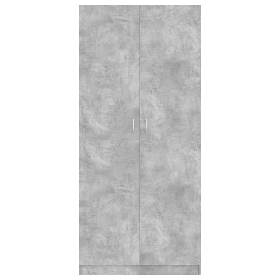 Kledingkast 90X52X200 Cm Bewerkt Hout Betongrijs