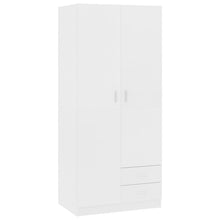 Kledingkast 80X52X180 Cm Spaanplaat Wit