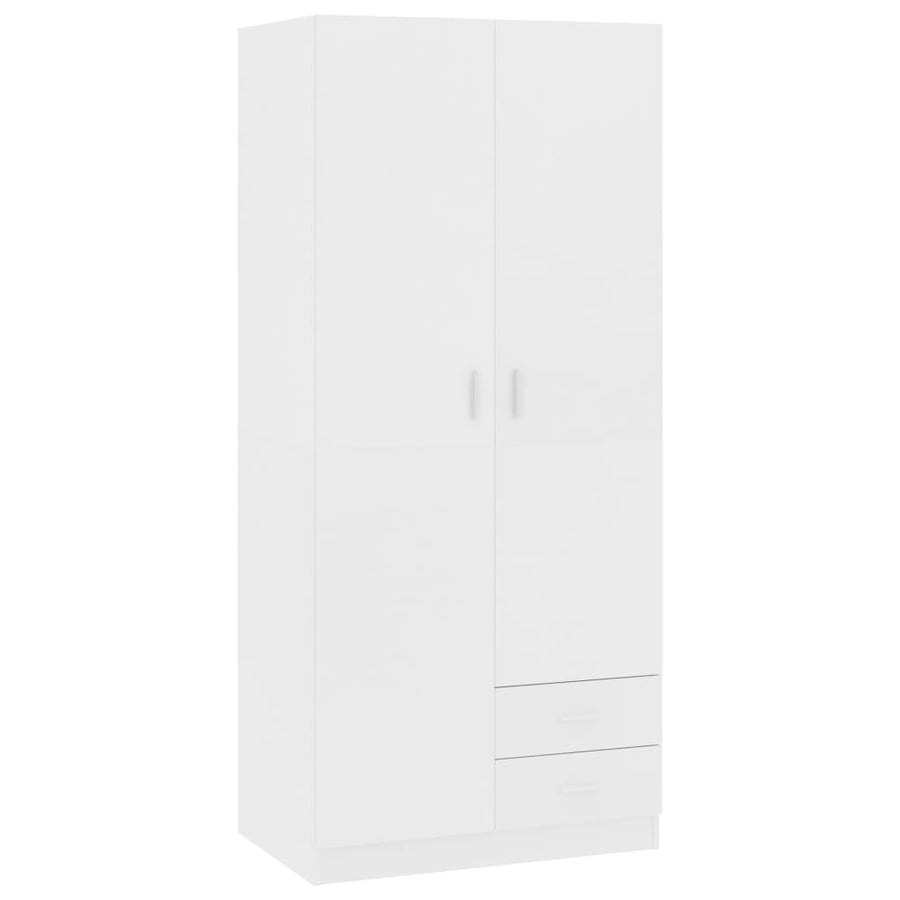 Kledingkast 80X52X180 Cm Spaanplaat Wit