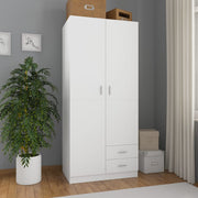 Kledingkast 80x52x180 cm spaanplaat wit