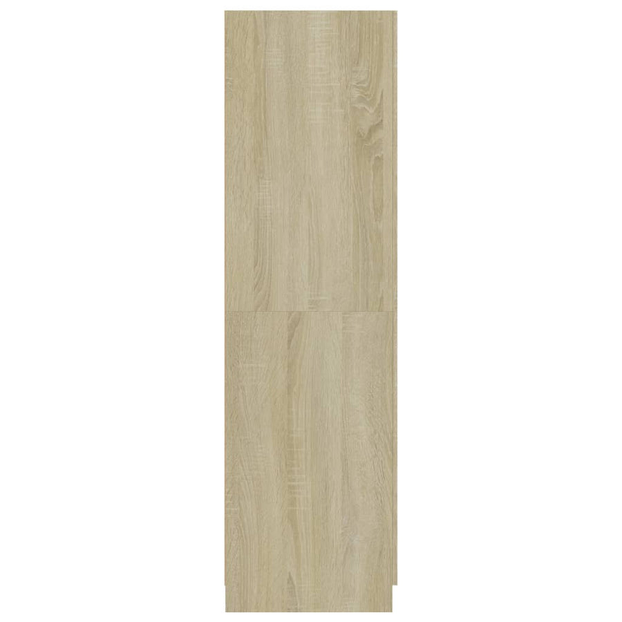 Kledingkast 80X52X180 Cm Spaanplaat Sonoma Eikenkleurig
