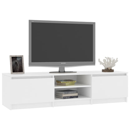 Tv-meubel 140x40x35,5 cm bewerkt hout wit Wit