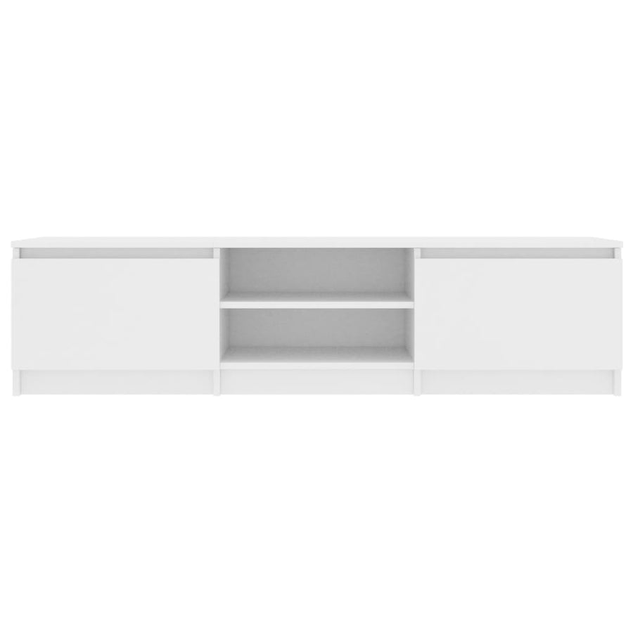 Tv-meubel 140x40x35,5 cm bewerkt hout wit Wit
