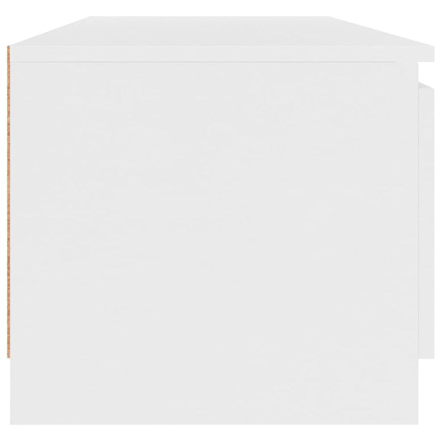 Tv-meubel 140x40x35,5 cm bewerkt hout wit Wit
