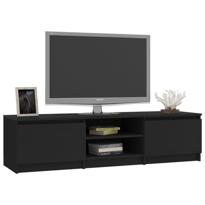 Tv-Meubel 40X40X35,5 Cm Bewerkt Hout Zwart