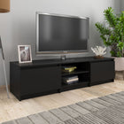 TV cabinet 140x40x35.5 cm engineered wood black