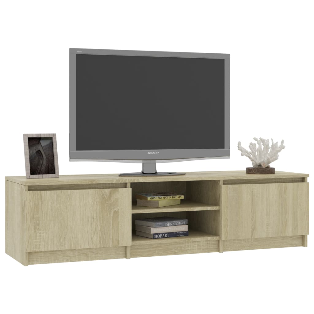 Tv-meubel 140x40x35,5 cm bewerkt hout sonoma eikenkleurig Sonoma eiken
