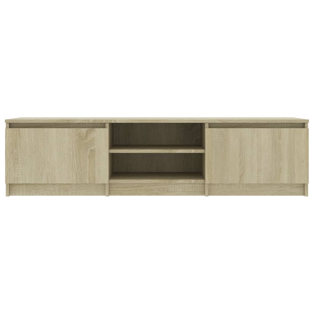 Tv-meubel 140x40x35,5 cm bewerkt hout sonoma eikenkleurig Sonoma eiken