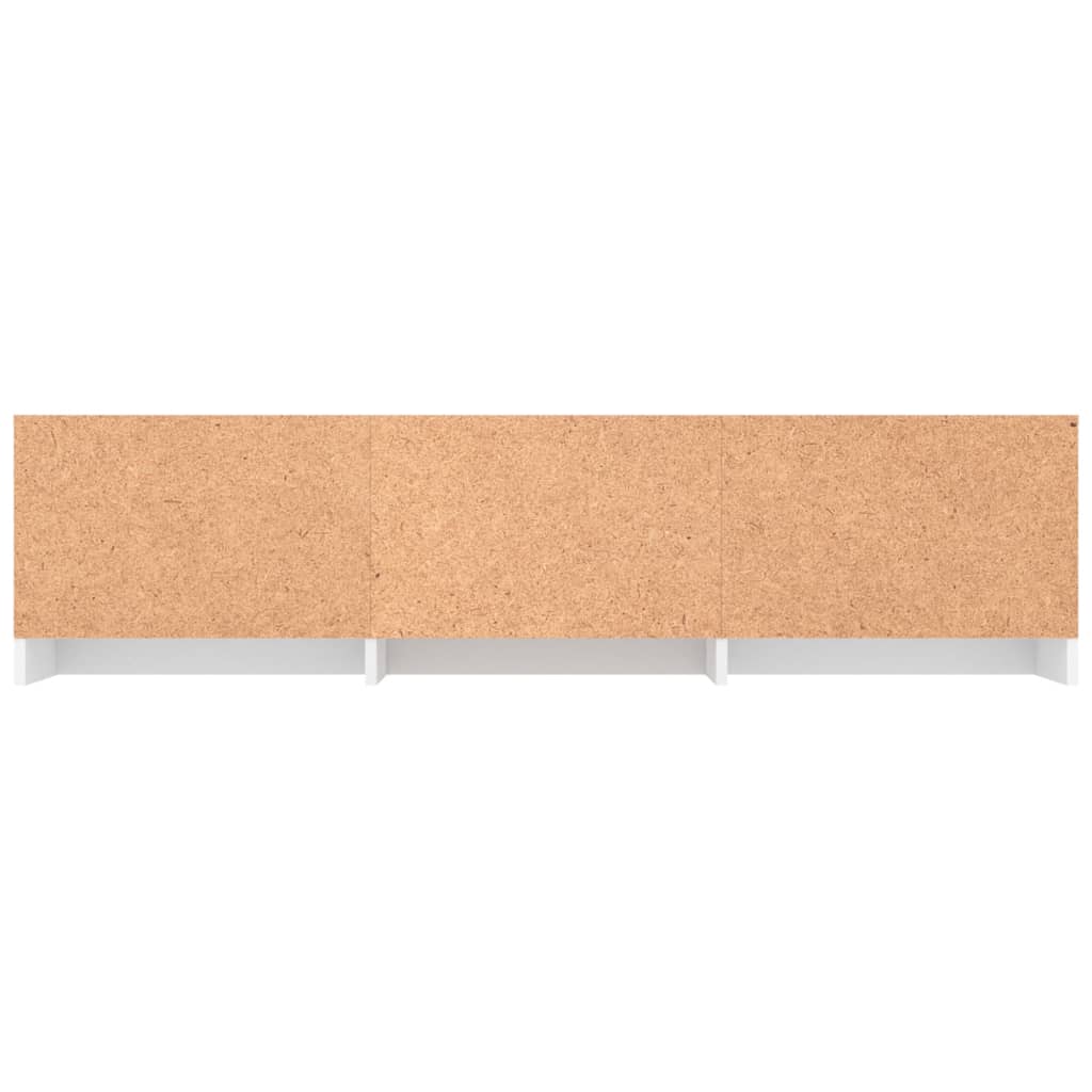 Tv-meubel 140x40x35,5 cm bewerkt hout hoogglans wit Hoogglans wit