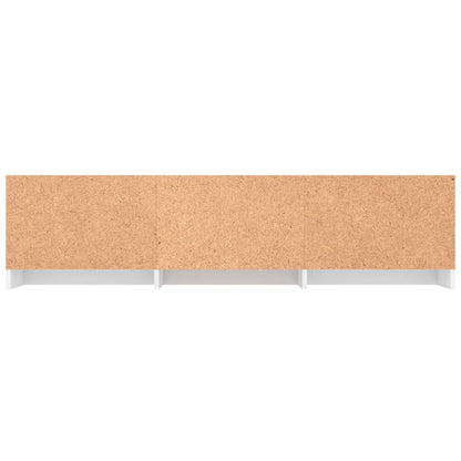Tv-meubel 140x40x35,5 cm bewerkt hout hoogglans wit Hoogglans wit
