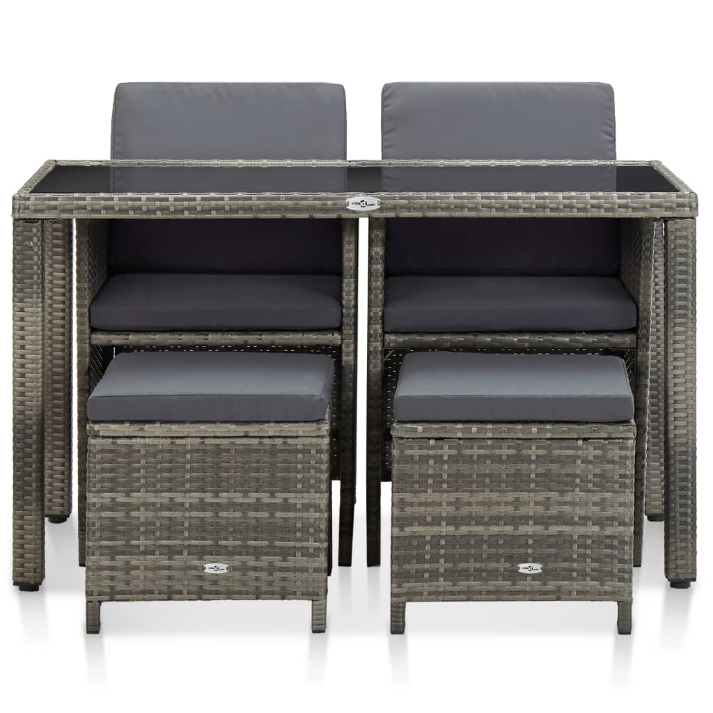 5-Delige Tuinset Met Kussens Poly Rattan 1
