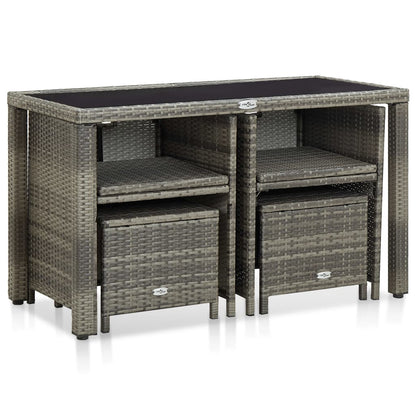 5-Delige Tuinset Met Kussens Poly Rattan 1