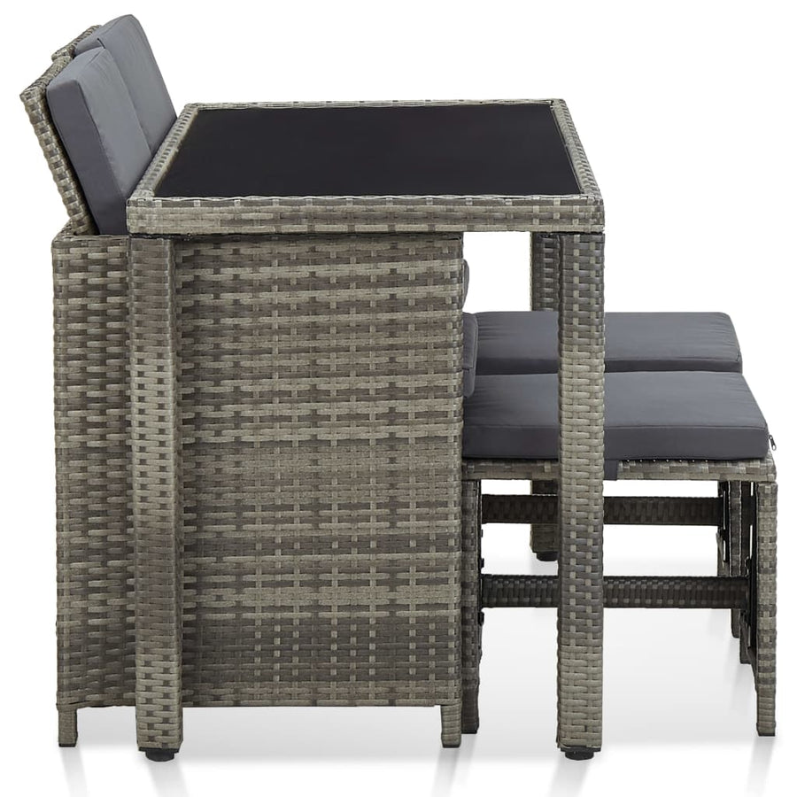 5-Delige Tuinset Met Kussens Poly Rattan 1