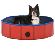 Foldable Dog Pool 80x20 cm PVC blue
