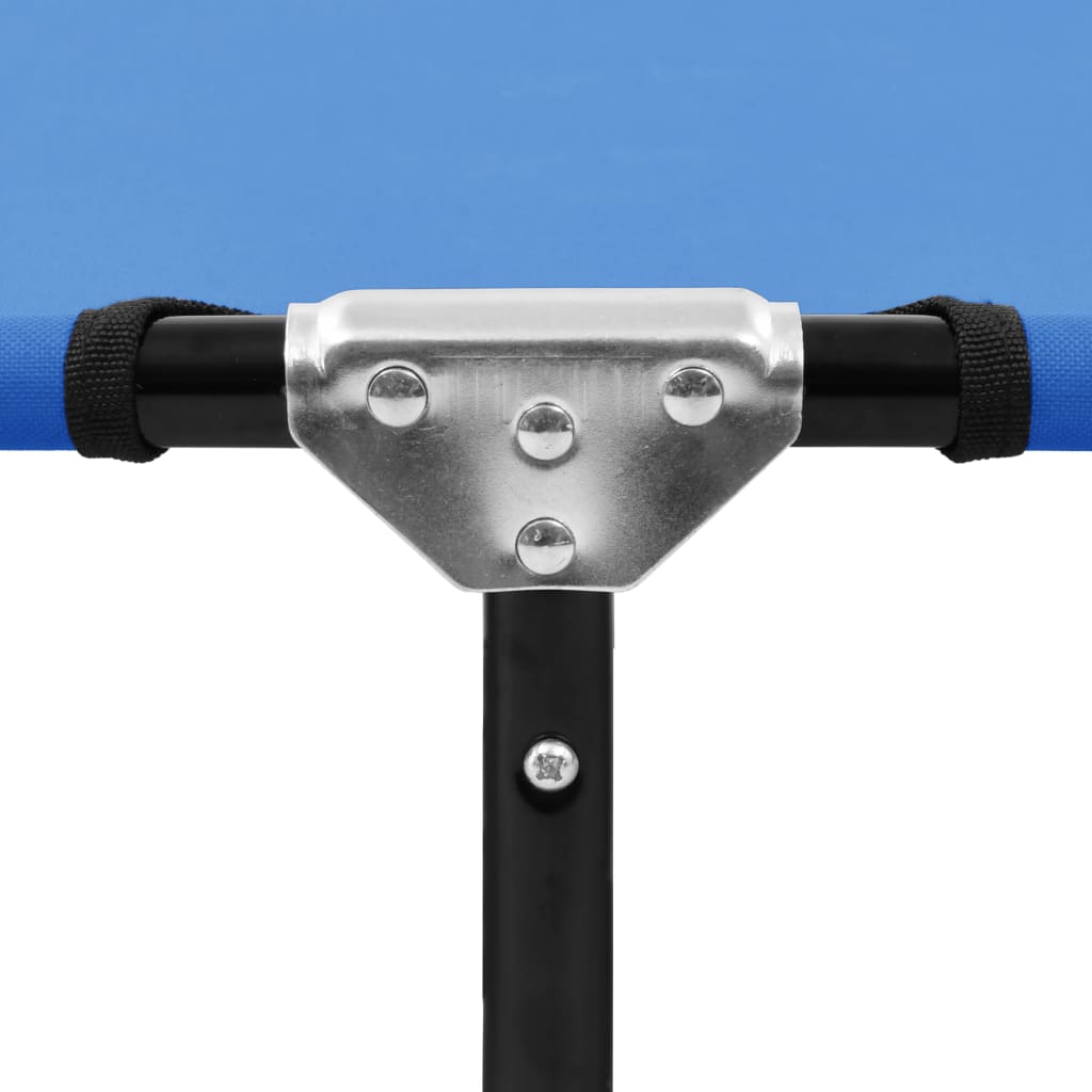 Ligbed Inklapbaar Staal Blauw