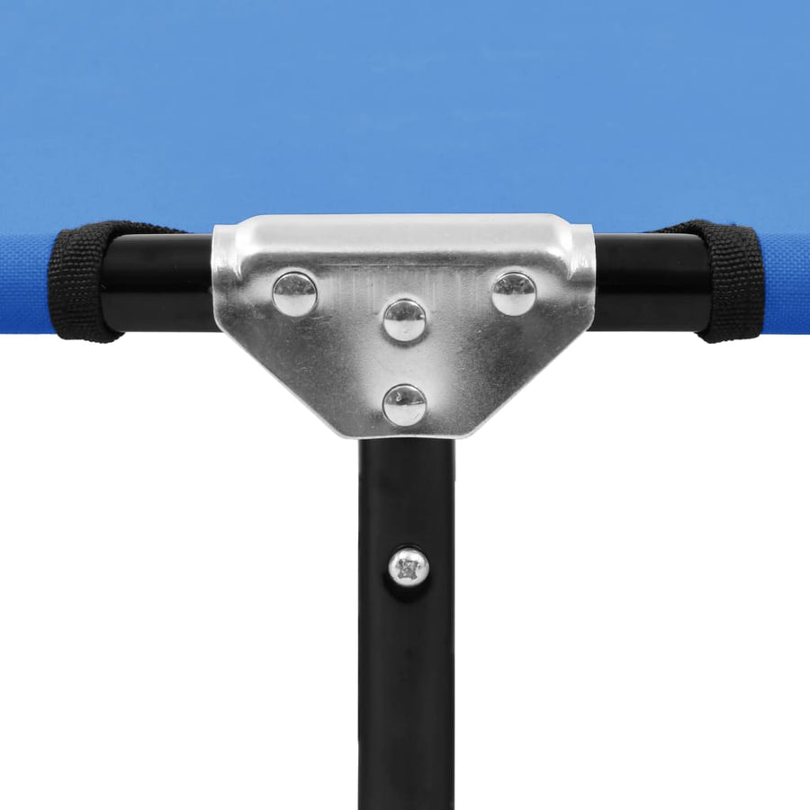 Ligbed Inklapbaar Staal Blauw