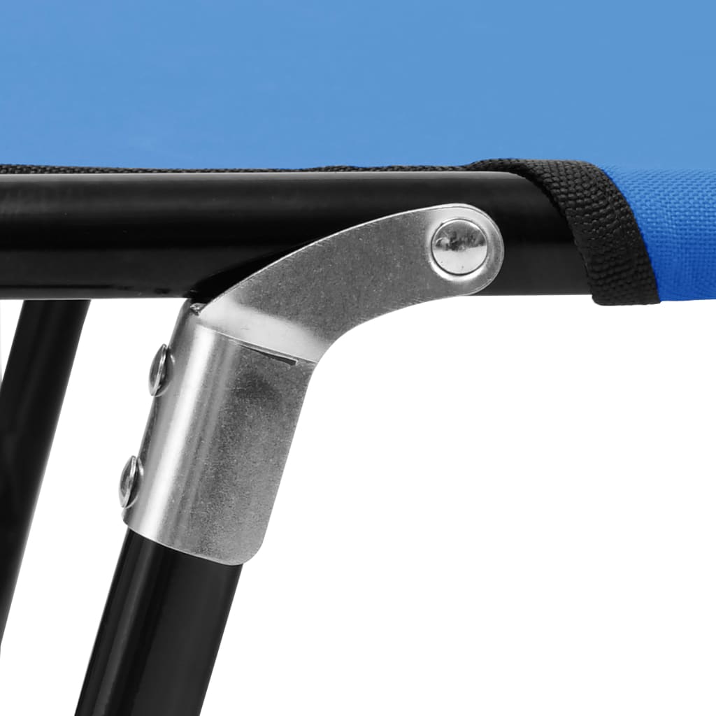 Ligbed Inklapbaar Staal Blauw