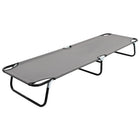 Foldable steel sun lounger grey