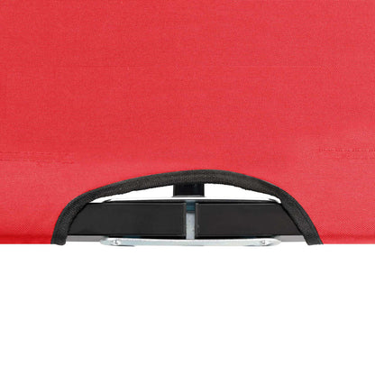 Ligbed 2-Persoons Inklapbaar Staal Rood