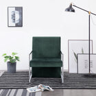 Fauteuil Met Chromen Poten Fluweel