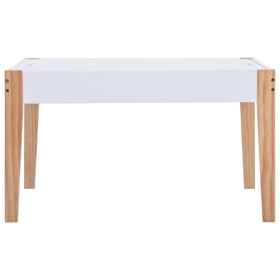 3-Delige Kindertafel- En Stoelenset Krijtbord Zwart En Wit