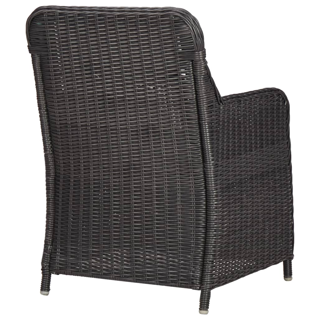 3-Delige Bistroset Met Kussens Poly Rattan Zwart Ja