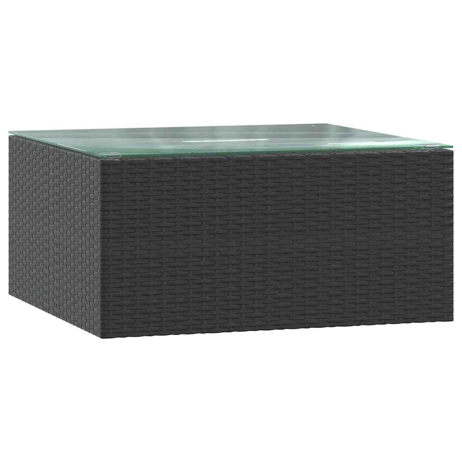 7-Delige Loungeset Met Kussens Poly Rattan Zwart 1