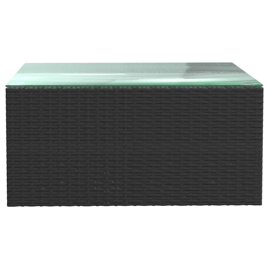 7-Delige Loungeset Met Kussens Poly Rattan Zwart 1