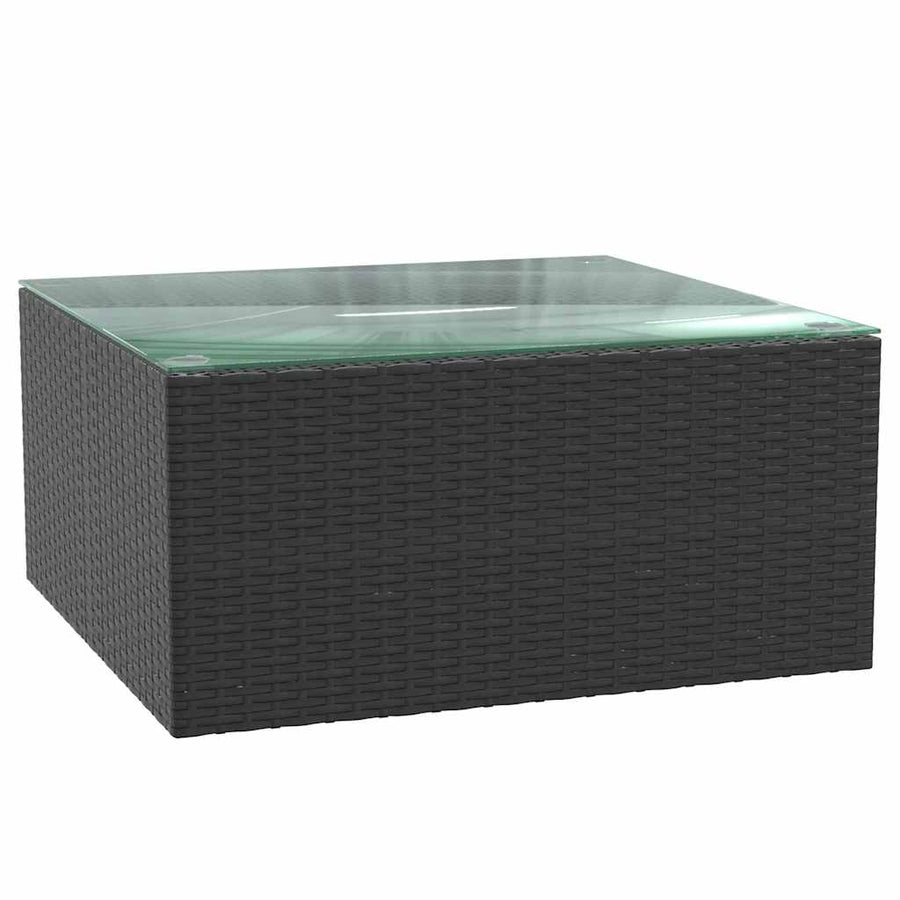 7-Delige Loungeset Met Kussens Poly Rattan Zwart 1